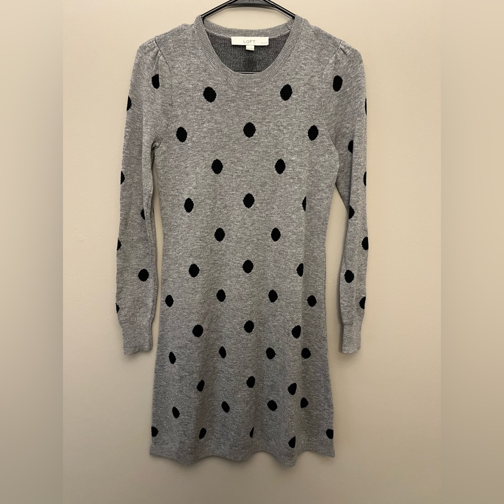 Polka Dot Loft Sweater Dress